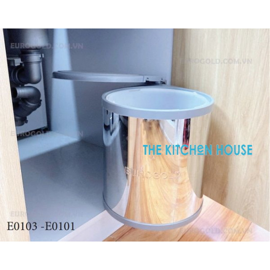 Thùng rác tròn – gắn cánh âm tủ Eurogold E0103